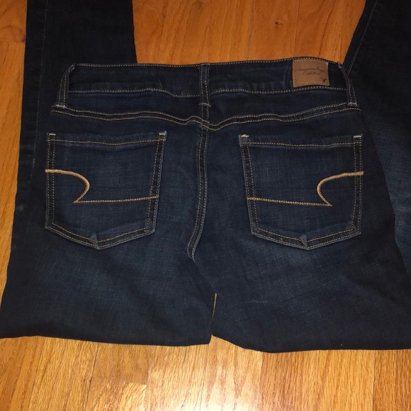 American Eagle Super Stretch Dark Blue Jeggings - Picture 2 of 4